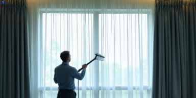Commercial curtain steam cleaning service yarrabilba hotels offices