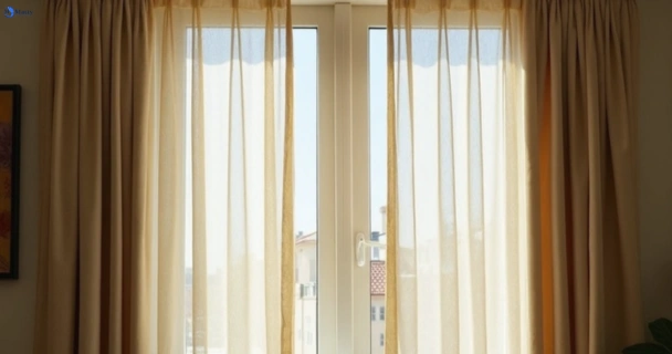 Dusty and dull curtains in yarrabilba before steam cleaning
